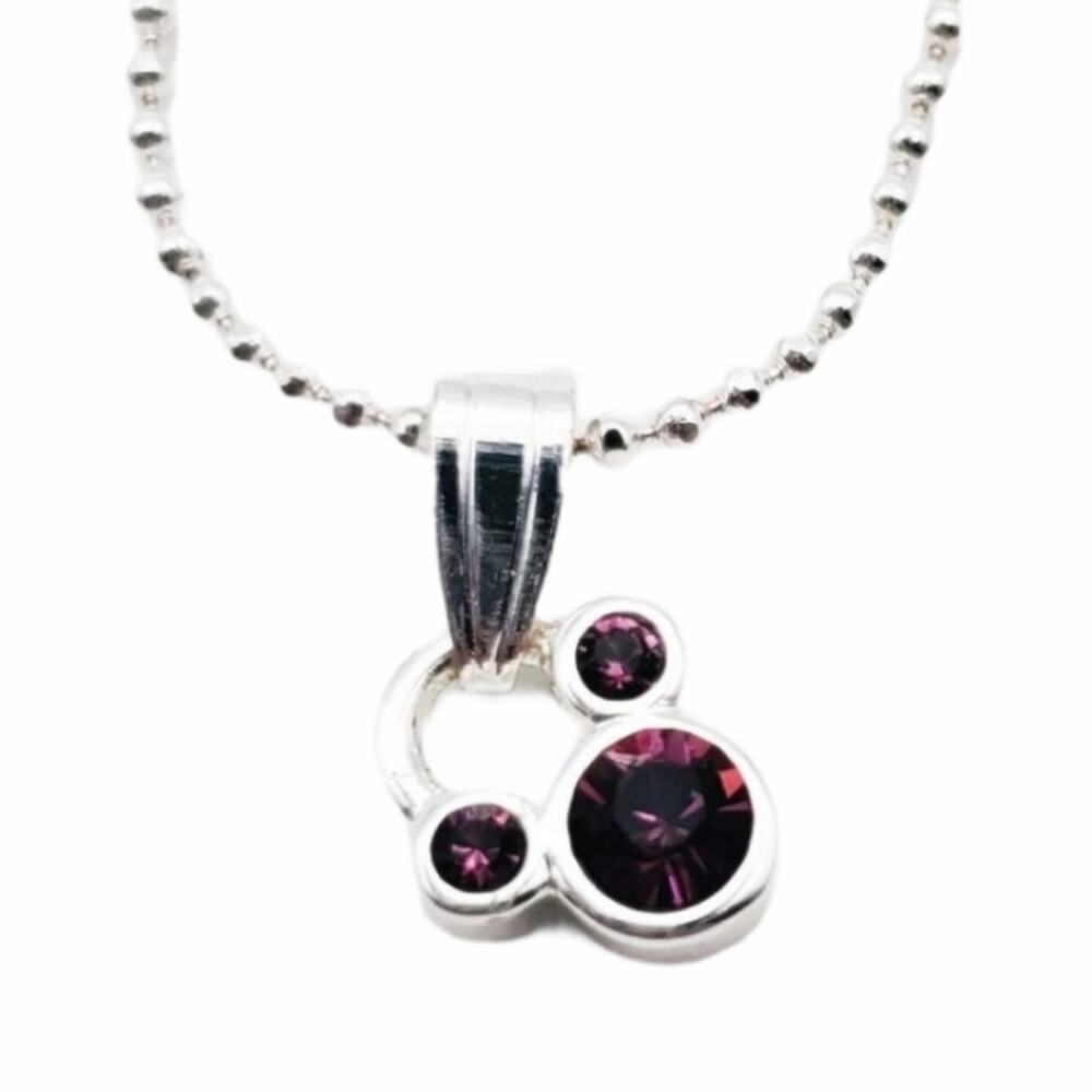 Disney Mickey Red Rhinestone Necklace